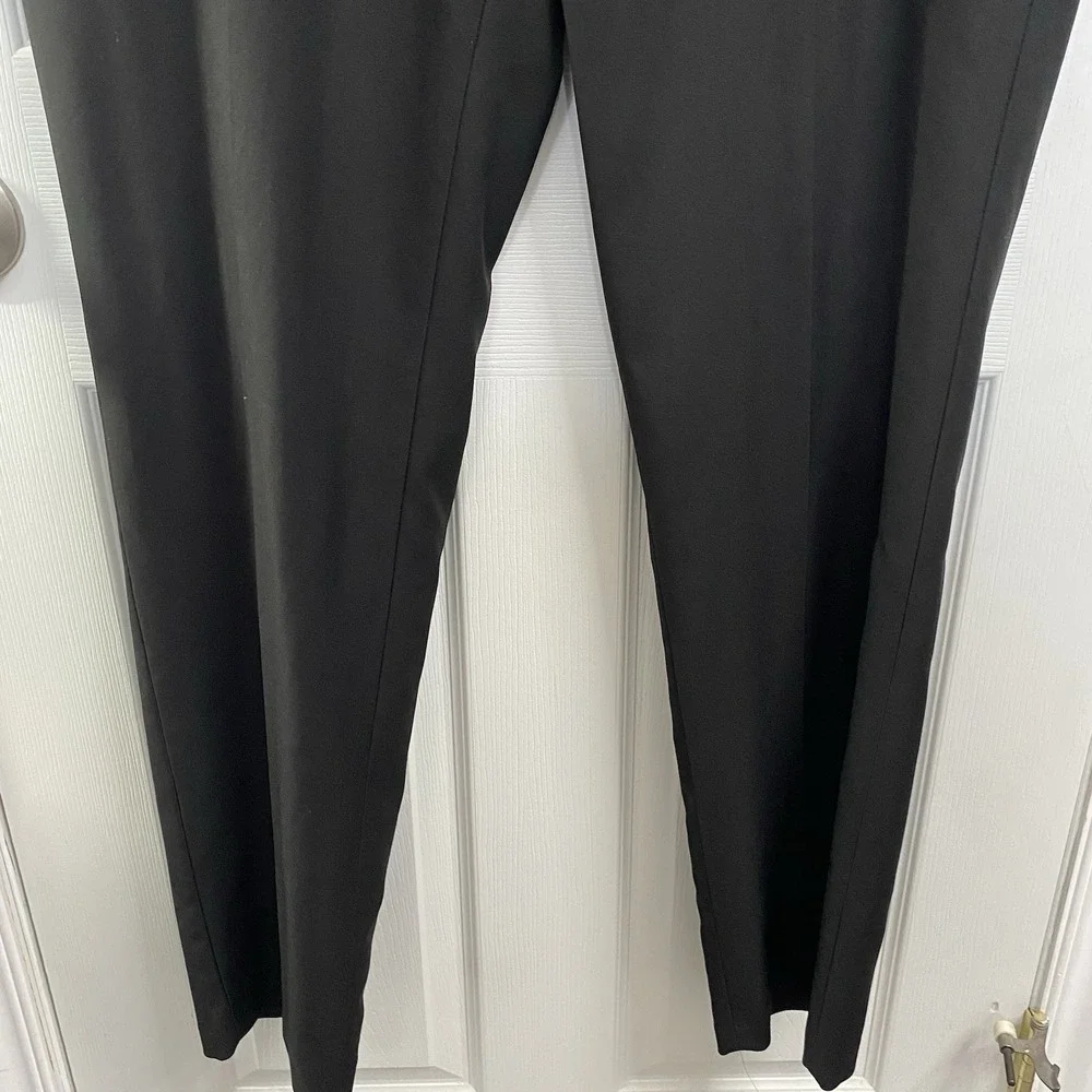 J.M. Haggar Men's Black Flat Front Premium Comfort Fit Dress Pants Sz 38x32 SLIM